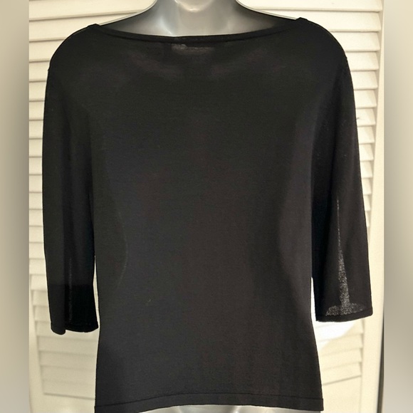 Anne Klein boat neck open split sleeve lightweight sweater Petite 8 vintage - Picture 10 of 15